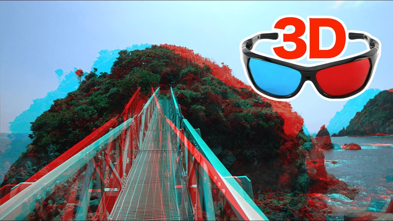 [Видео 3D] Исследование необитаемого острова / Анаглиф 3D (красные/голубые очки)