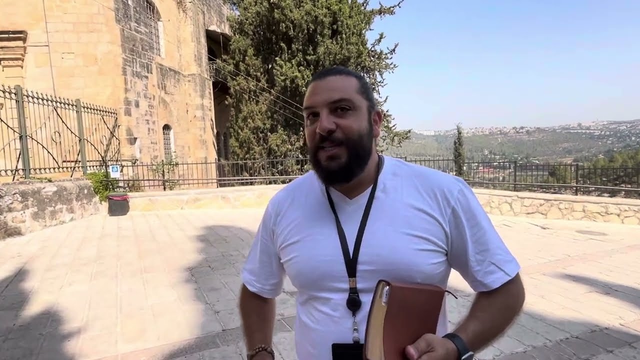 At the Visitation place with Panayot (king of Christian tours in Jerusalem).