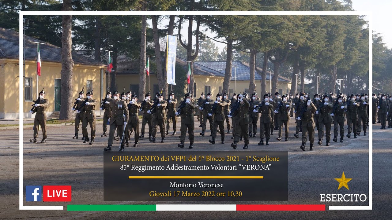 Giuramento dei VFP1 del 1&deg; Blocco 2021 - 1&deg; Scaglione - 85&deg; RAV 
