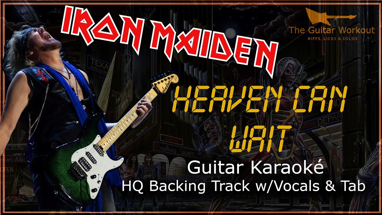 Iron Maiden - Heaven Can Wait (HQ Backing Track with vocals & tab | Guitar Karaoke)