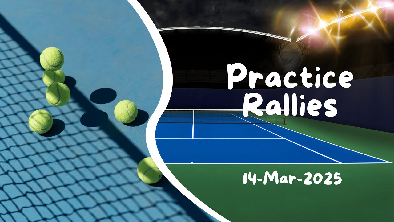 Practice Rallies 14-Mar-2025 #TennisReels #MorningTennis #PracticeRallies #TennisWarmup #TennisShots