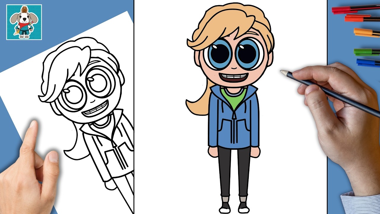Como Desenhar Riley Chibi de Divertidamente 2 Passo a Passo