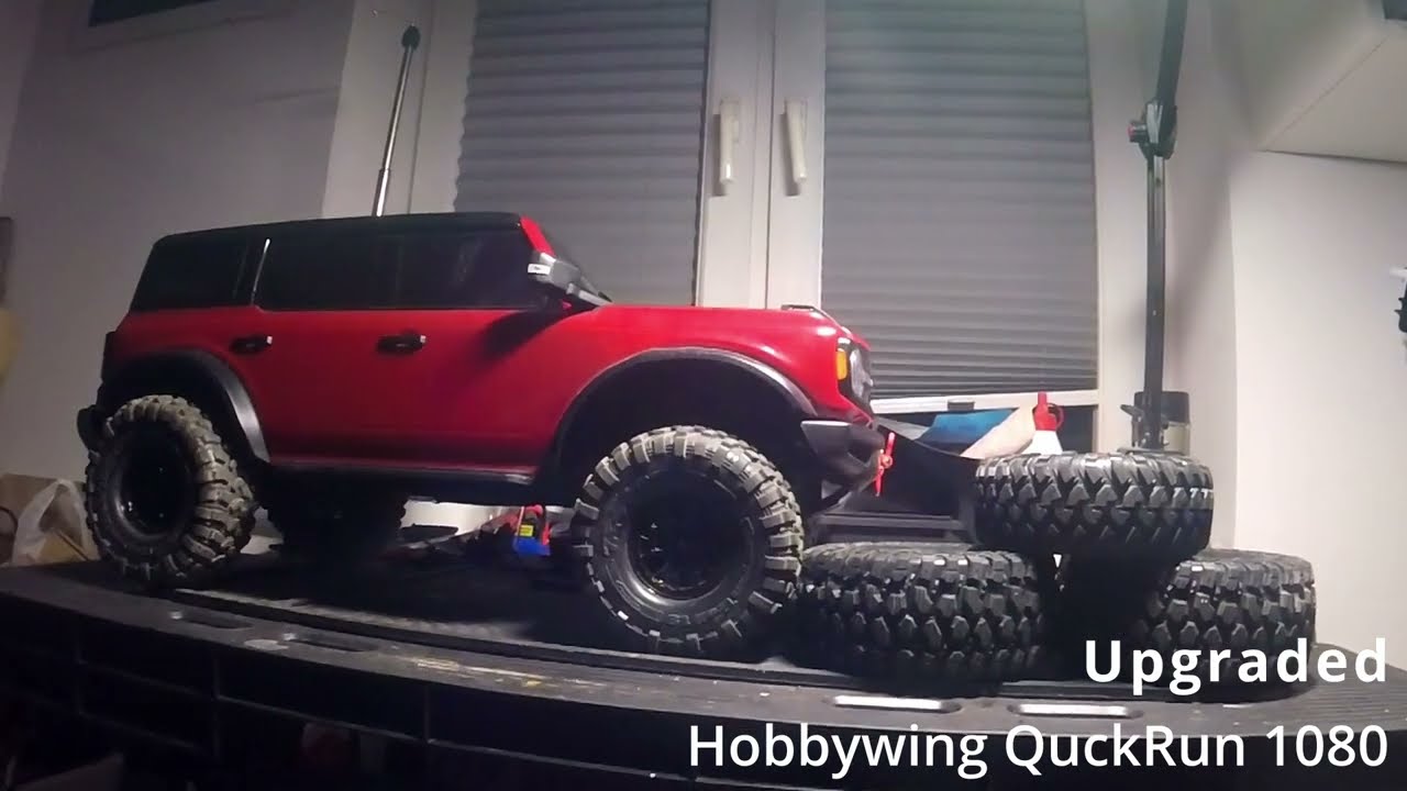 Hobbywing Quickrun 1080 vs stock Traxxas ESC on TRX4 Bronco 2021