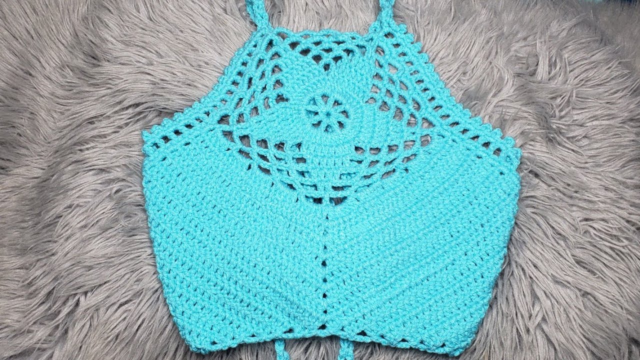 top tejido a crochet/top con estrella tejido a crochet