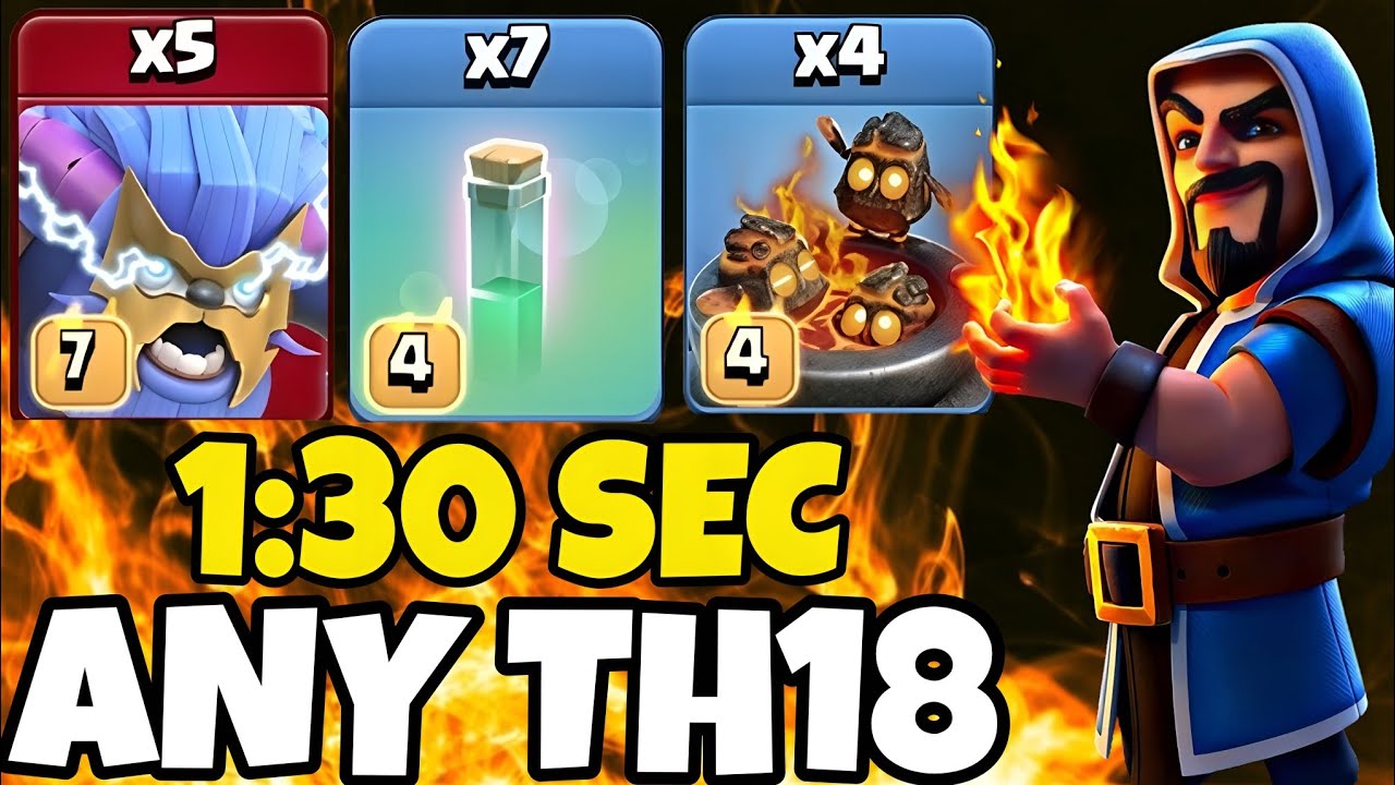 Th18 Furnace + Super Yeti + RC Charge Attack Strategy | Best Th18 Attack Strategy ( Clash of Clans )