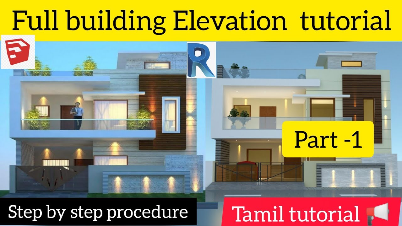 FULL Building Elevation #shorts #revit#elevation#sketchup #elevationideas#revitvideos#revittutorials