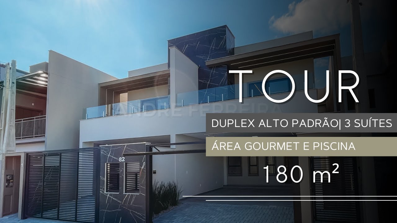 TOUR SOBRADO 3 SUÍTES ALTO PADRÃO | PROJETO COM PISCINA  | TERRENO 6,5 x 24,5 m