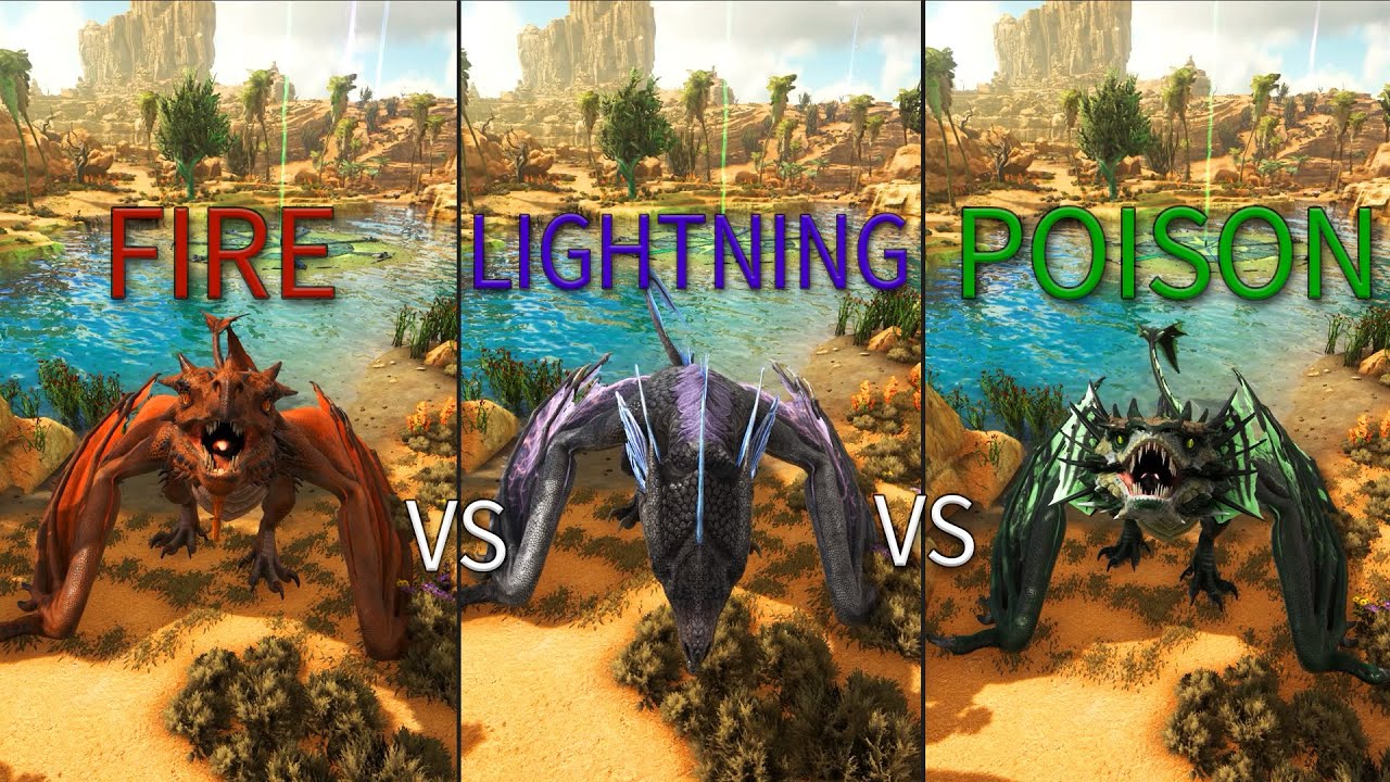 Which Wyvern is the Best? - In Depth Testing [Damage, Range, etc] - ARK: Scorched Earth