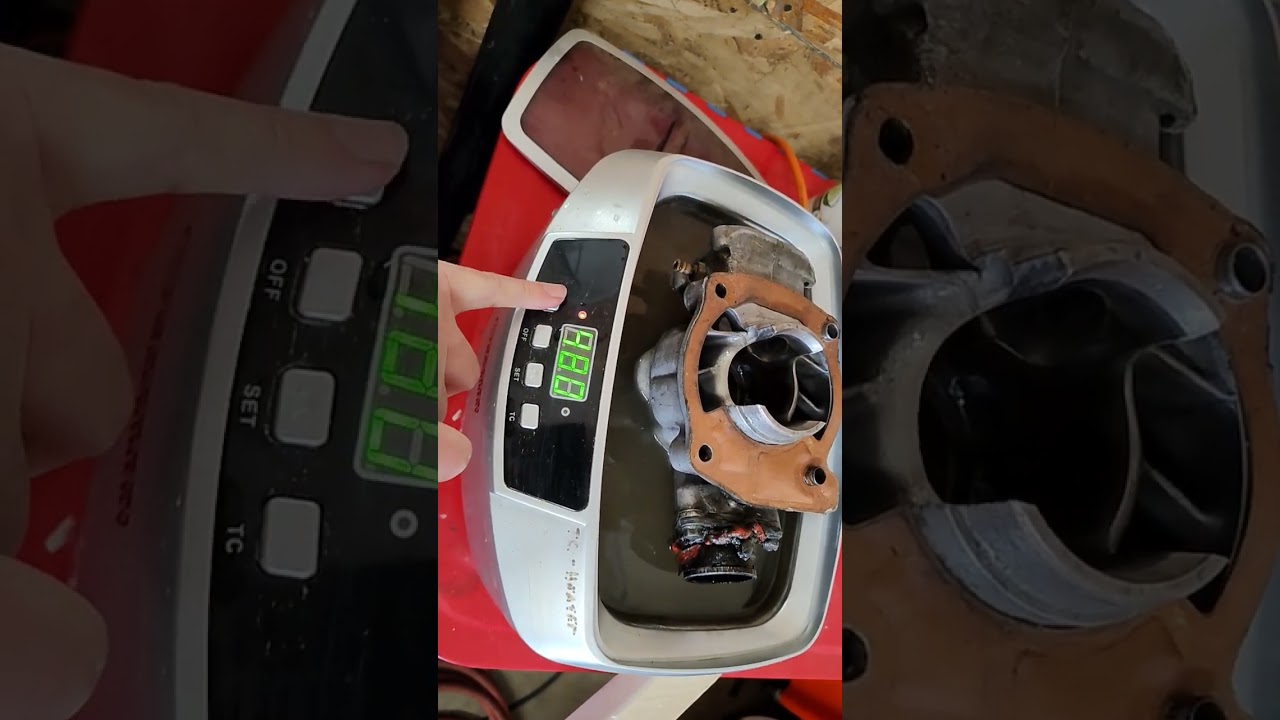 Ultrasonic Cleaner on Motorcycle Parts