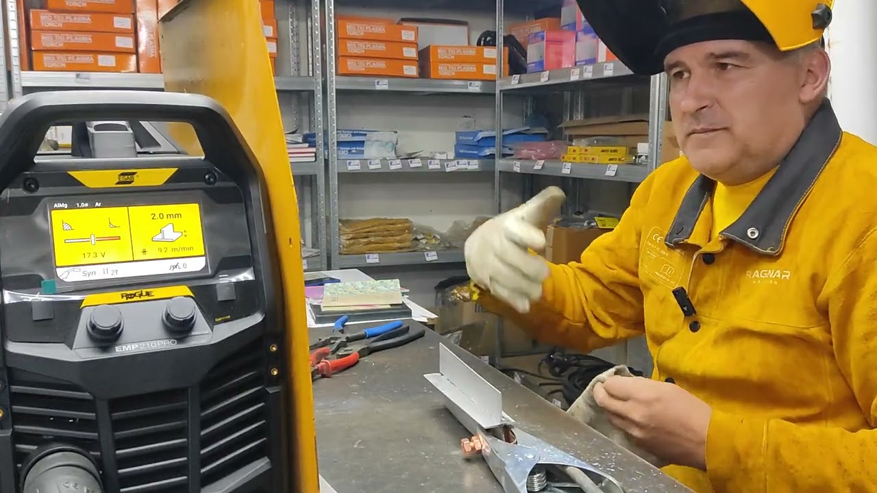 Esab rogue emp 210 pro mig aluminijum test 
