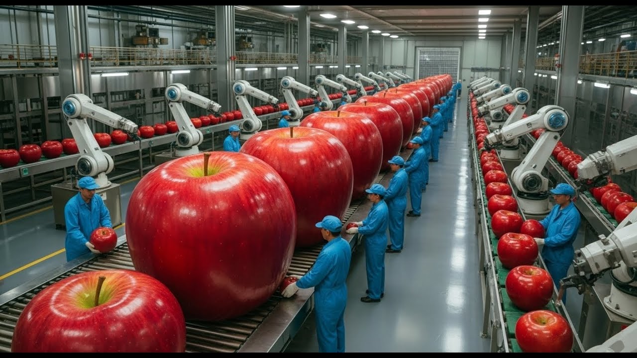 Inside a High-Speed Apple Juice Factory Full Industrial Process 