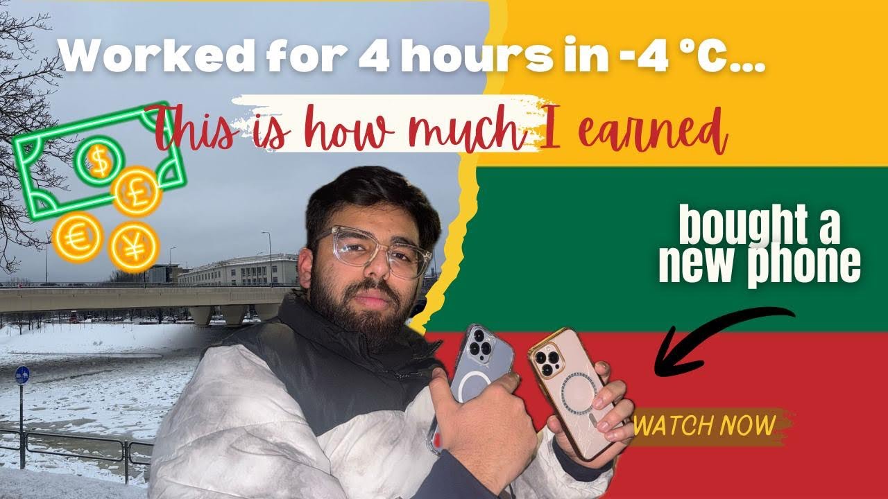 I Worked for 4 Hours in -4°C..You Won't Believe What I Earned | Bought a new iphone #viral #trending