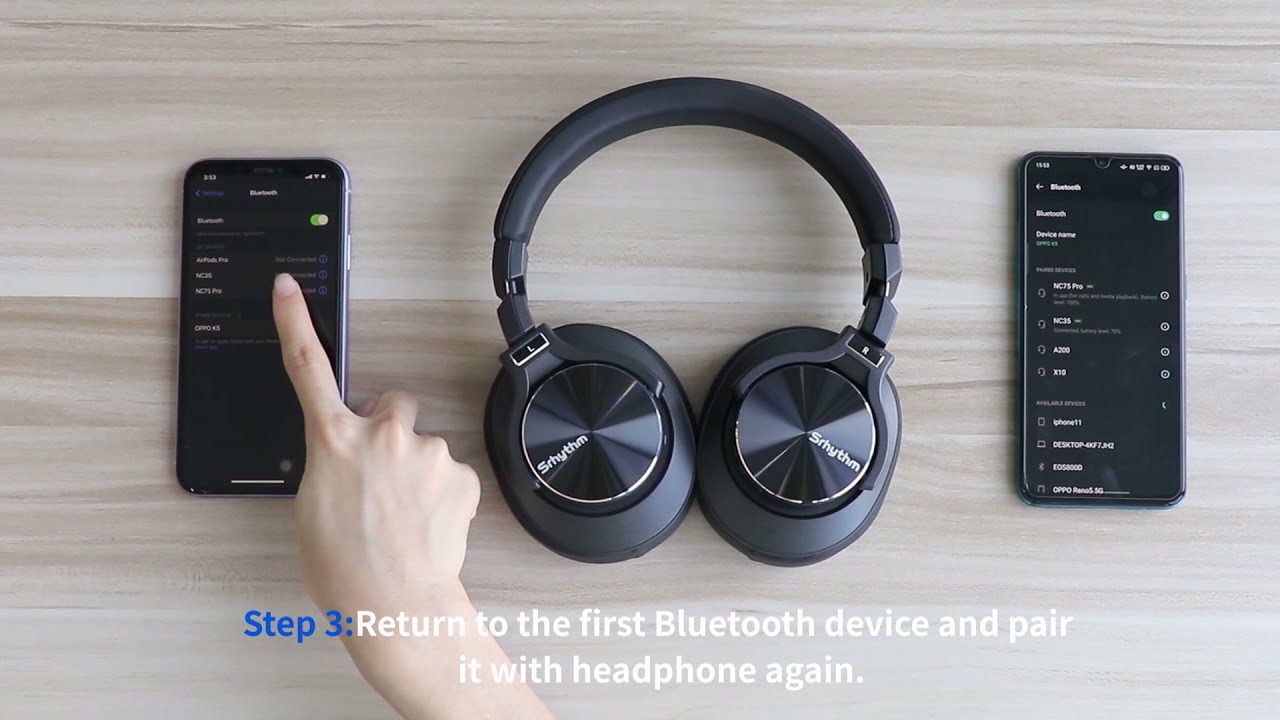 Srhythm NiceComfort 75Pro (NC75Pro) Noise Cancelling Headphones User Guide