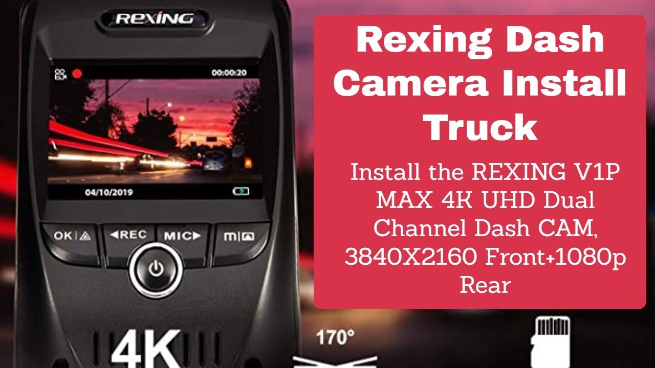 How to install a Rexing V1 Front and rear facing 4k Dash Camera