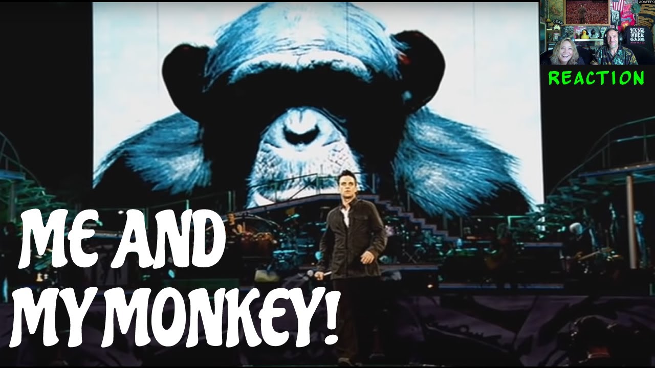 Reaction - Robbie Williams - Me and my monkey - live | Angie & Rollen Green