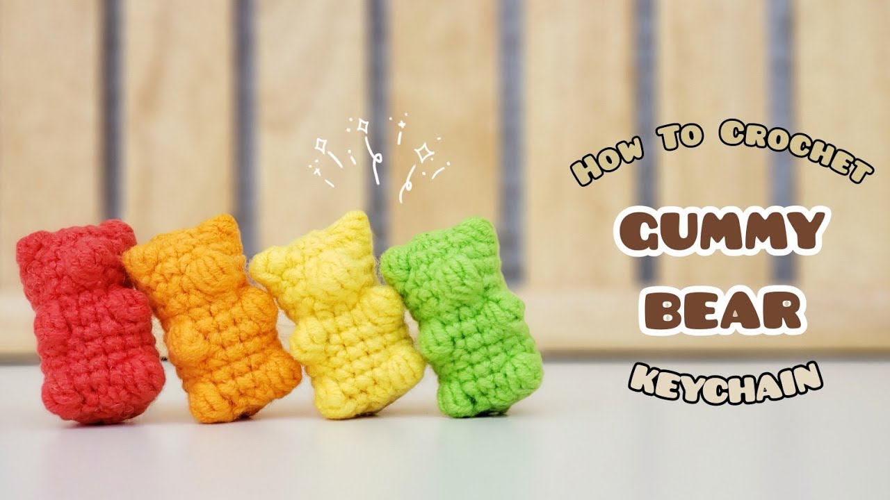 Crochet Gummy Bear Keychain | Amigurumi Tutorial | SpringDay DIY