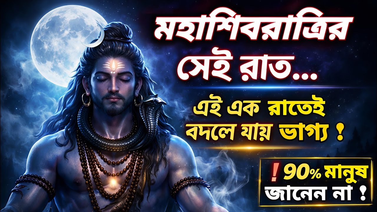 🌑 মহাশিবরাত্রির সেই রাত… এই এক রাতেই বদলে যায় ভাগ্য! 🔱 Prokrito Gyan 