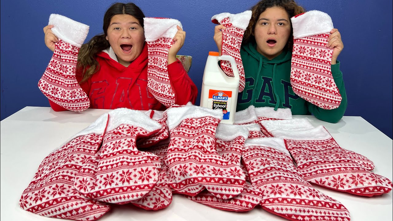 Don't Choose the Wrong Christmas Stocking Slime Challenge