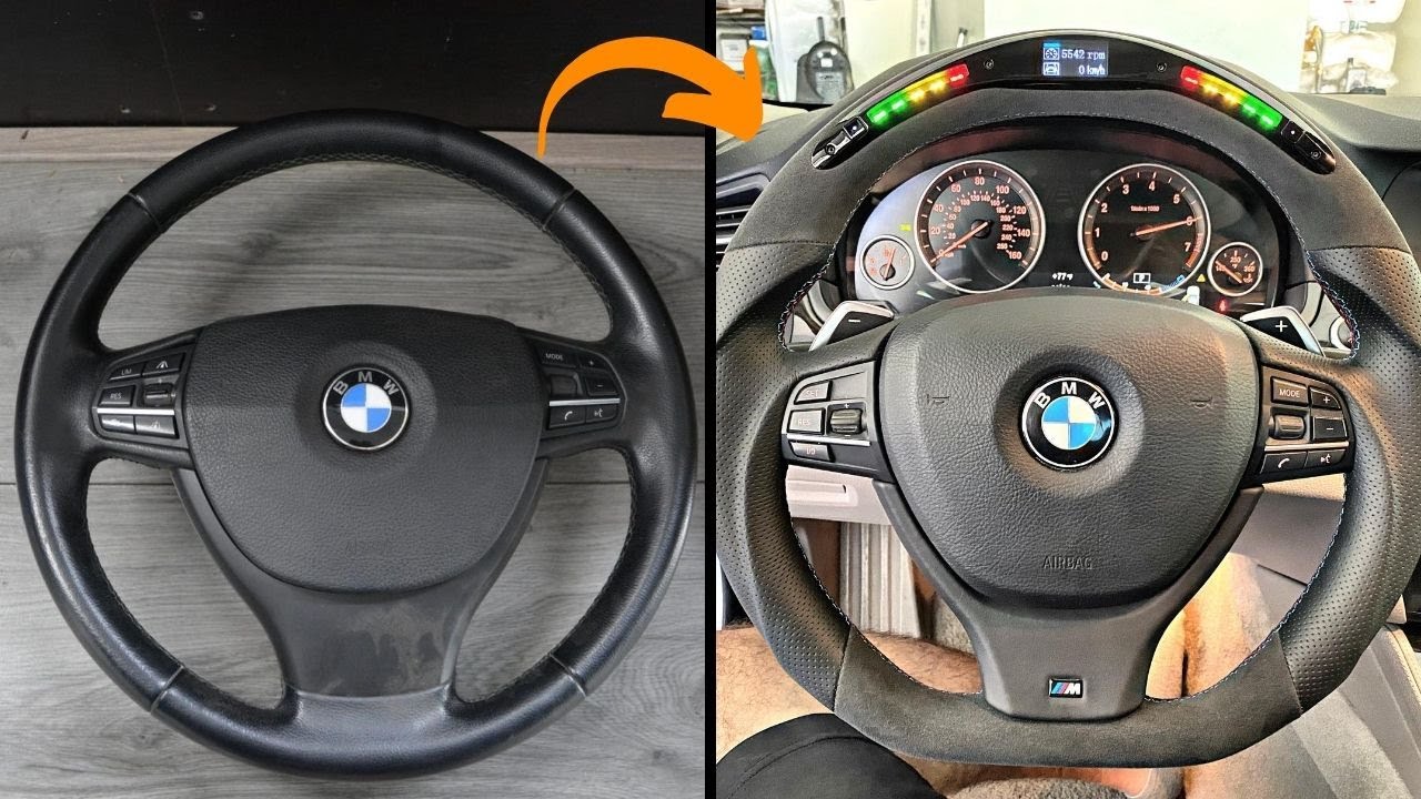 УСТАНОВКА СВЕТОДИОДНОГО РУЛЯ BMW!