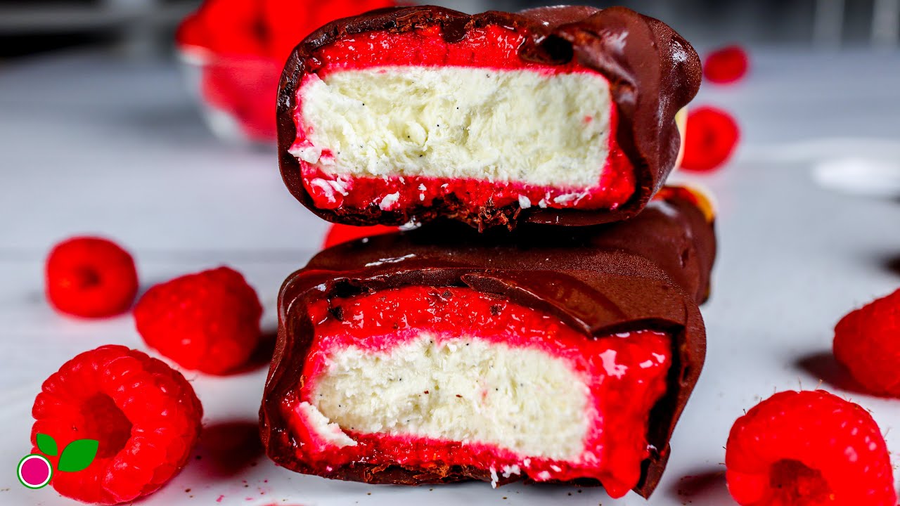 🍫🍓 Paleta Magnum Keto de Vainilla con Frambuesa Cubierta de Chocolate | YOMASGREEN
