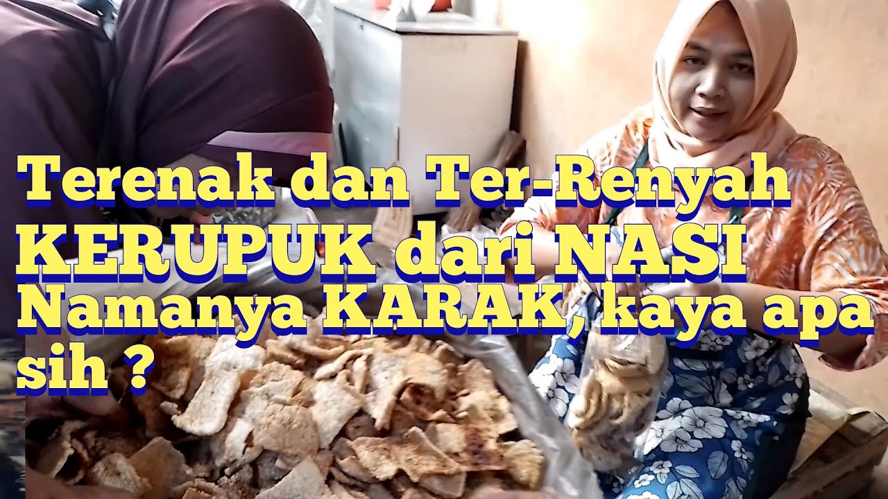Cara Membuat Kerupuk Dari Nasi Sisa menjadi Karak, Di Pasar Masaran Sragen Banyak yang Jual