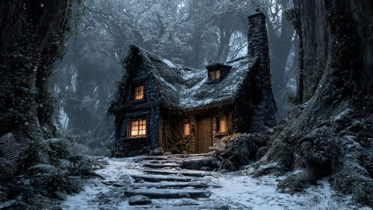 Whispers of the Frozen Grove | Medieval Celtic Winter Ambience for Sleep