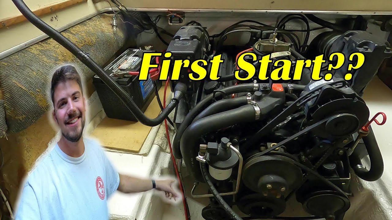 Restoring a 1982 Cobalt Boat Part 7! The Engine Spins Over! Will it Start??