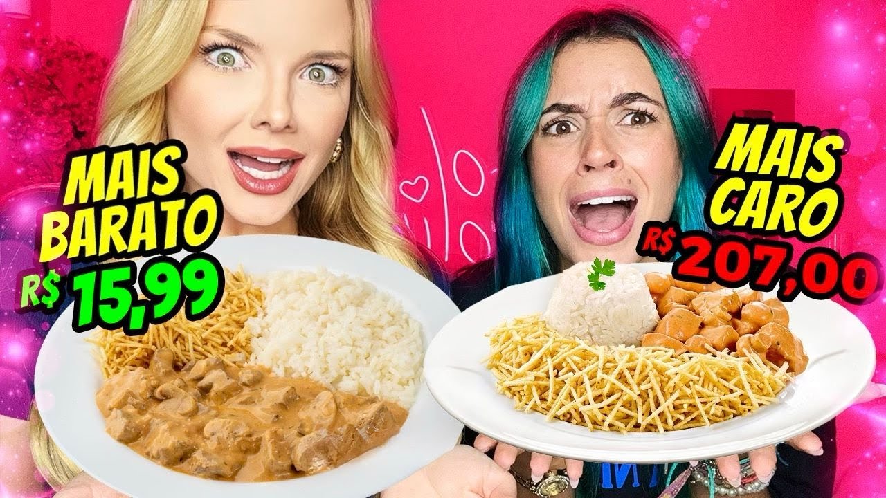 COMPARAMOS O STROGONOFF MAIS CARO E A MAIS BARATO DO APLICATIVO - ft Jully Molinna