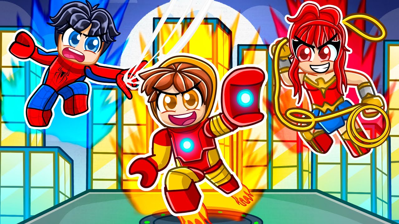 Having an OP SUPERHERO FAMILY in Roblox!