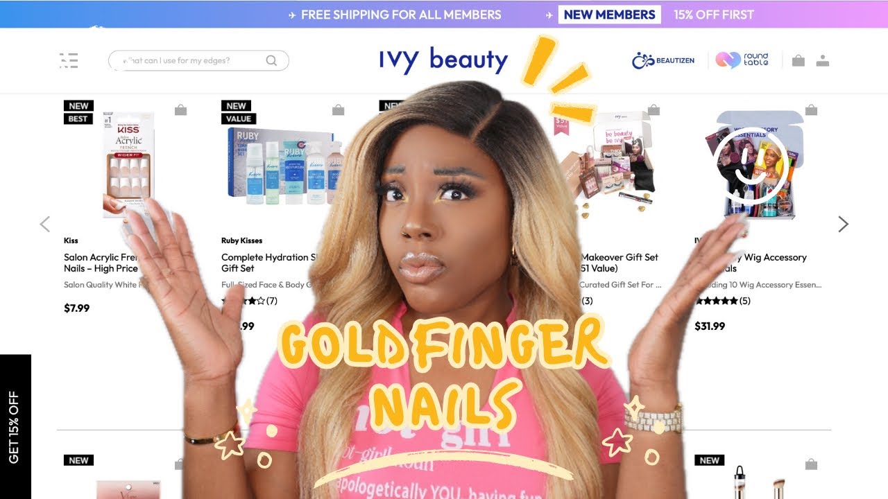 NEW GOLDFINGER PEDICURE NAILS!!! FROM IVY BEAUTY?!? 😱🤯