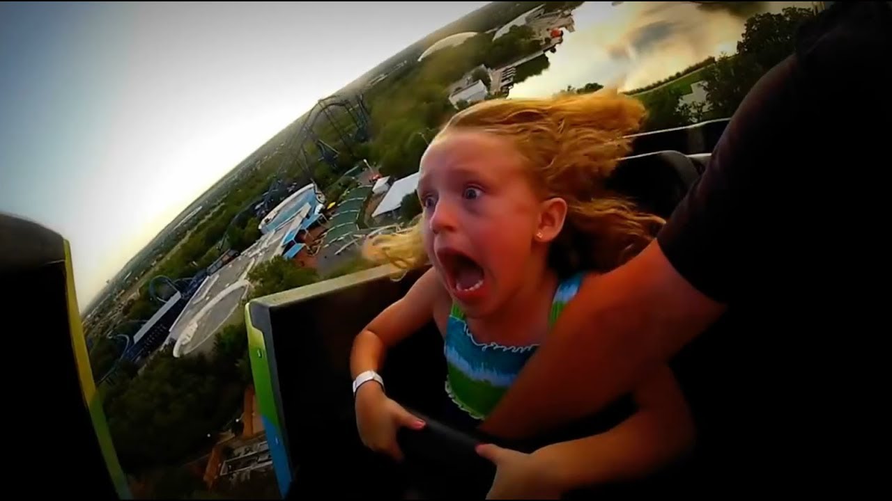 NEW Funny Kids On Roller Coasters! Hilarious Reactions!!