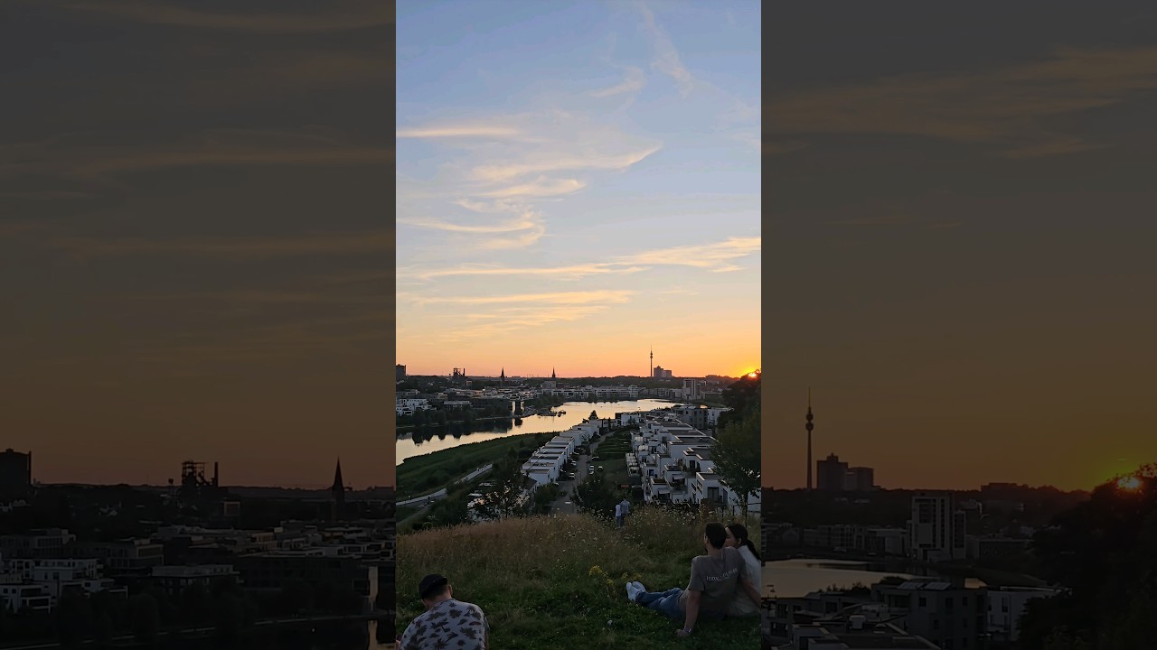 Sunset at Phoenixsee Dortmund 🌅☀️ #phoenixseedortmund #sunset #chill #summer #summervibes