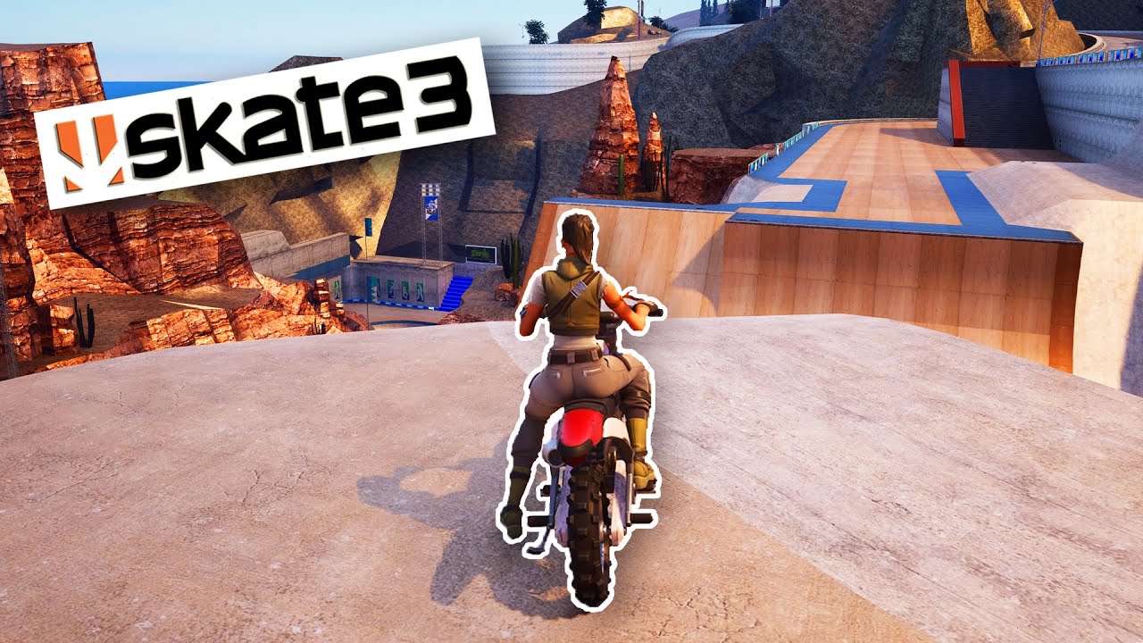 DIRT BIKES In SKATE 3 (Fortnite Map)