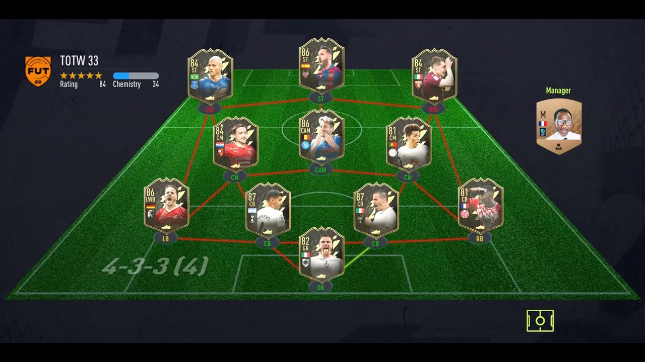 TOTW 33 Match in FIFA 22
