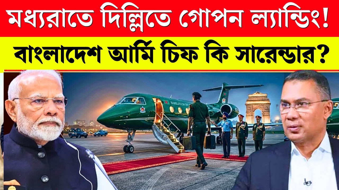 মধ্যরাতে দিল্লিতে Bangladesh Army Chief ! Secret Landing এ বড় Twist