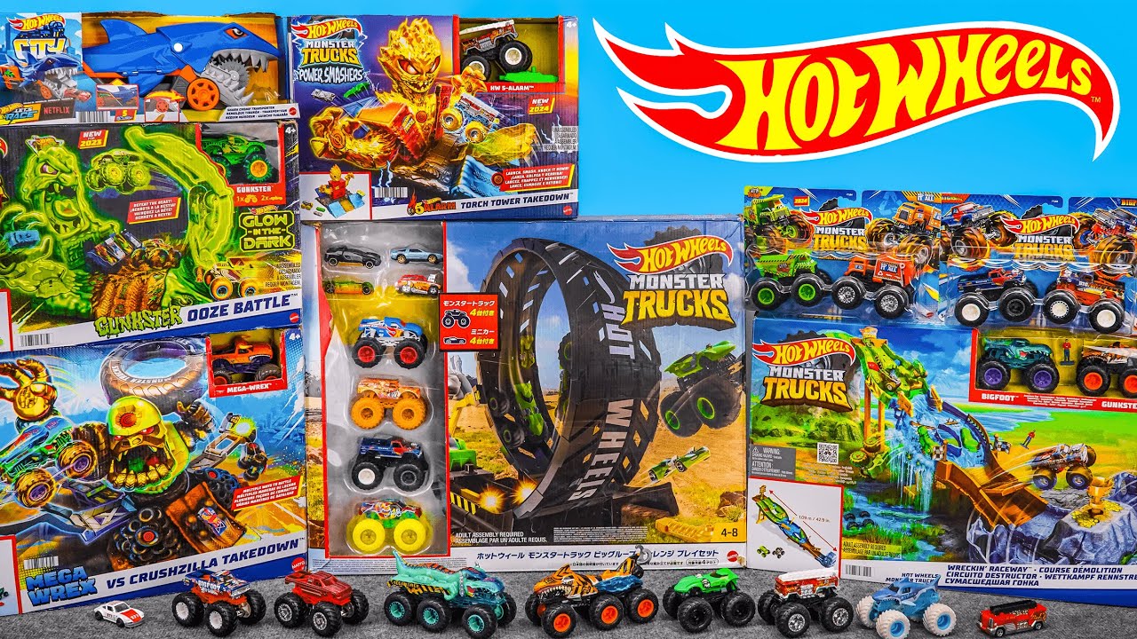 Hot Wheels Collection Unboxing Review ASMR | Hot Wheels Monster Trucks 5-Alarm Torch Tower Takedown