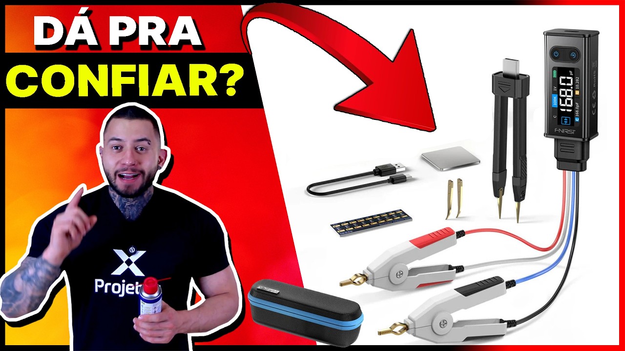 🤯 Esse LCR tipo pinça mudou meu jeito de testar SMD!
