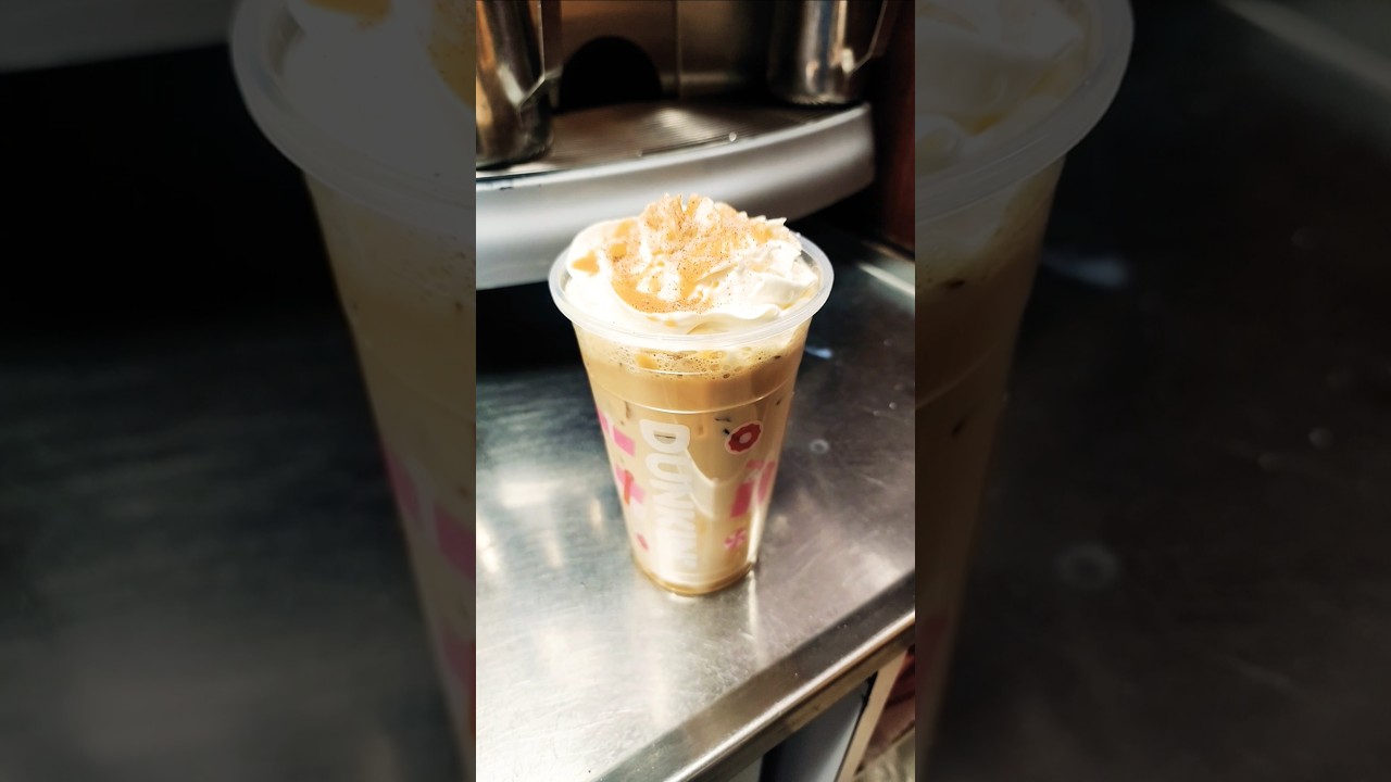 Dunkin Caramel Craze Iced Signature  Latte  @Dunkin-Donuts #icedlatte #caramel @alidunkinart
