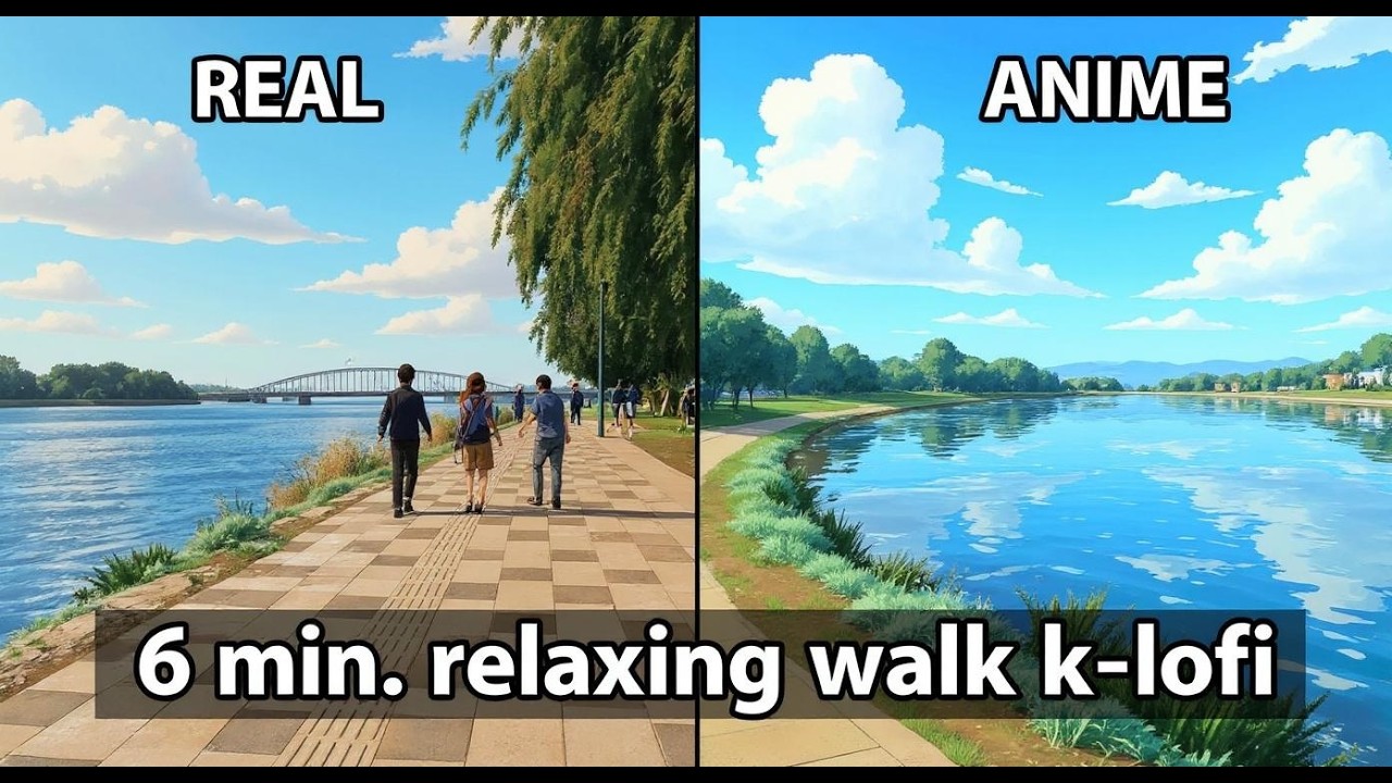 6 Minutes of Pure Bliss | K-Lofi Beats & Anime Vibes: Valdivia Riverside Walk 🍃