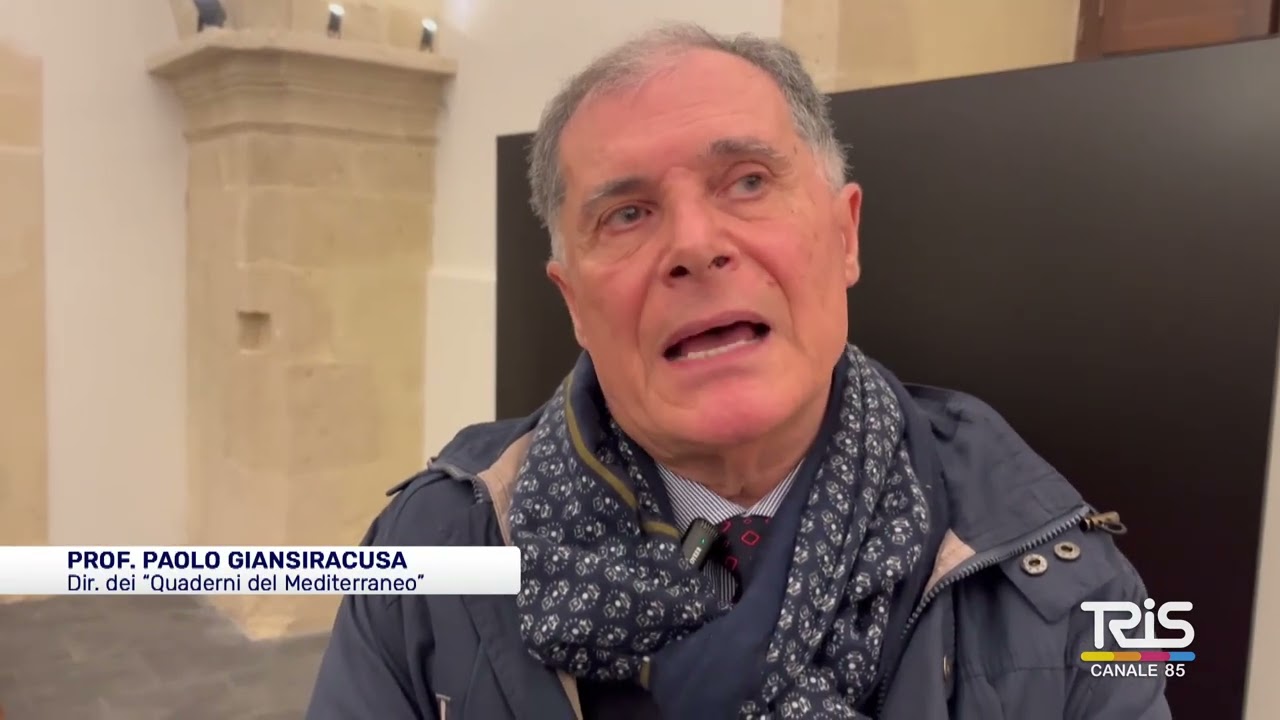 Mons. Francesco Lomanto, arcivescovo, conclude la presentazione dei “Quaderni del Mediterraneo”