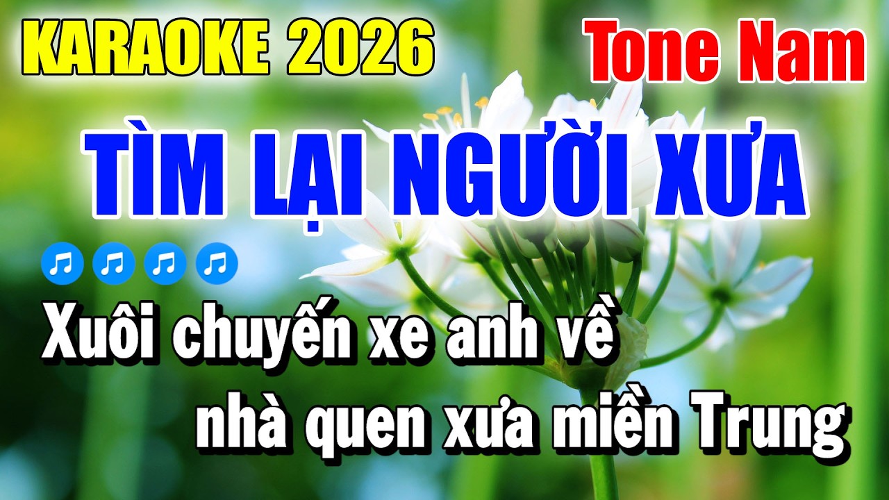 Karaoke Tìm Lại Người Xưa Tone Nam ( Beat Mới 2026 ) Karaoke Thanh Duy