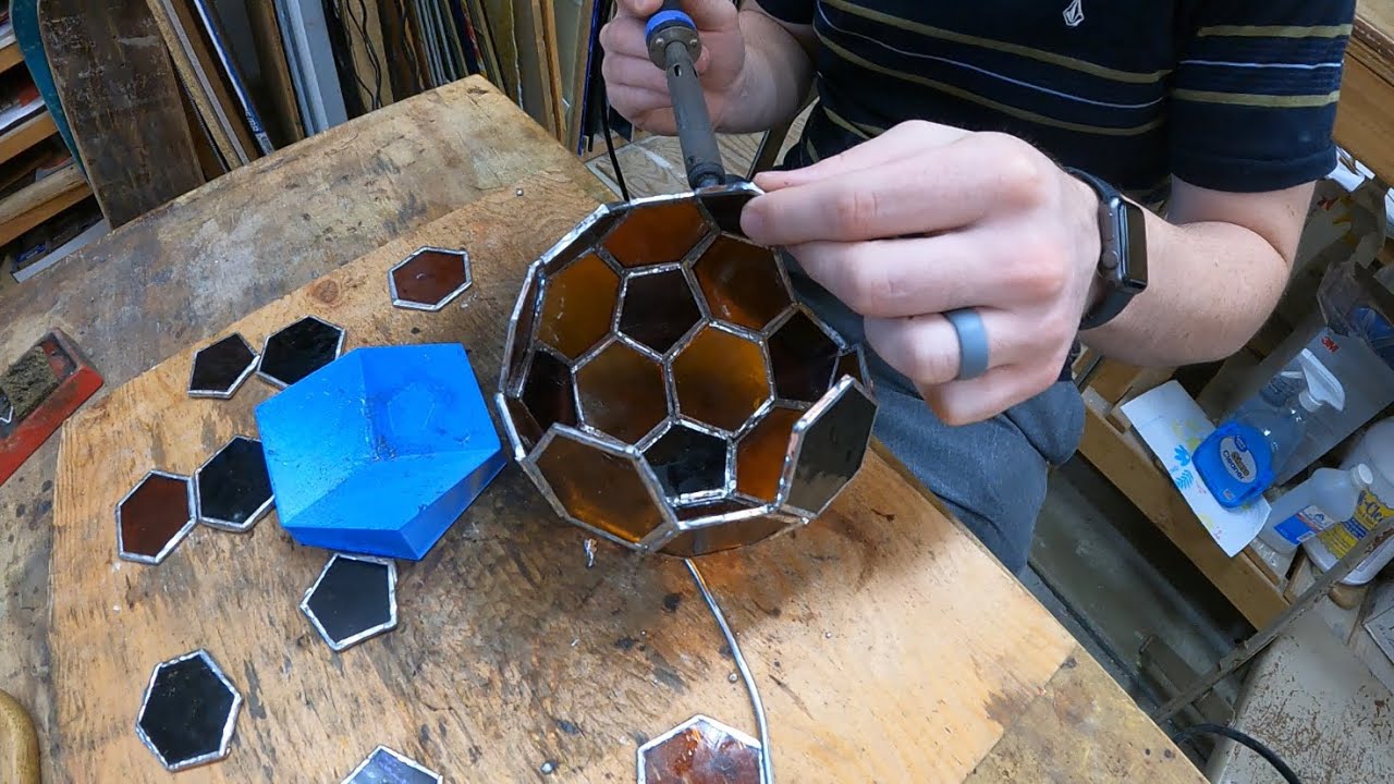 Building a 3D Stained Glass Ball (Truncated Icosahedron)