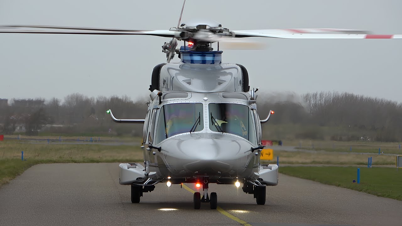 Leonardo AW189 Helicopter Startup & Takeoff