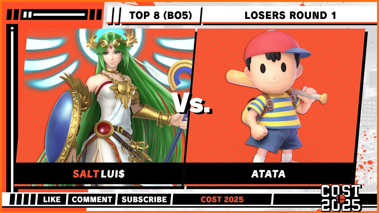 COST 2025 - Losers Top 8 - Lui$ (Palutena) VS ATATA (Ness) - Super Smash Bros. Ultimate - SSBU