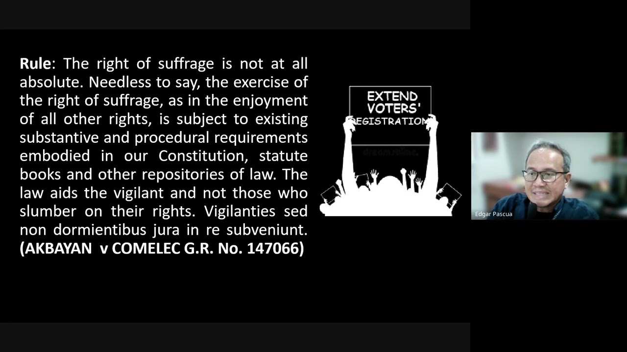 Election Law Review Part 1