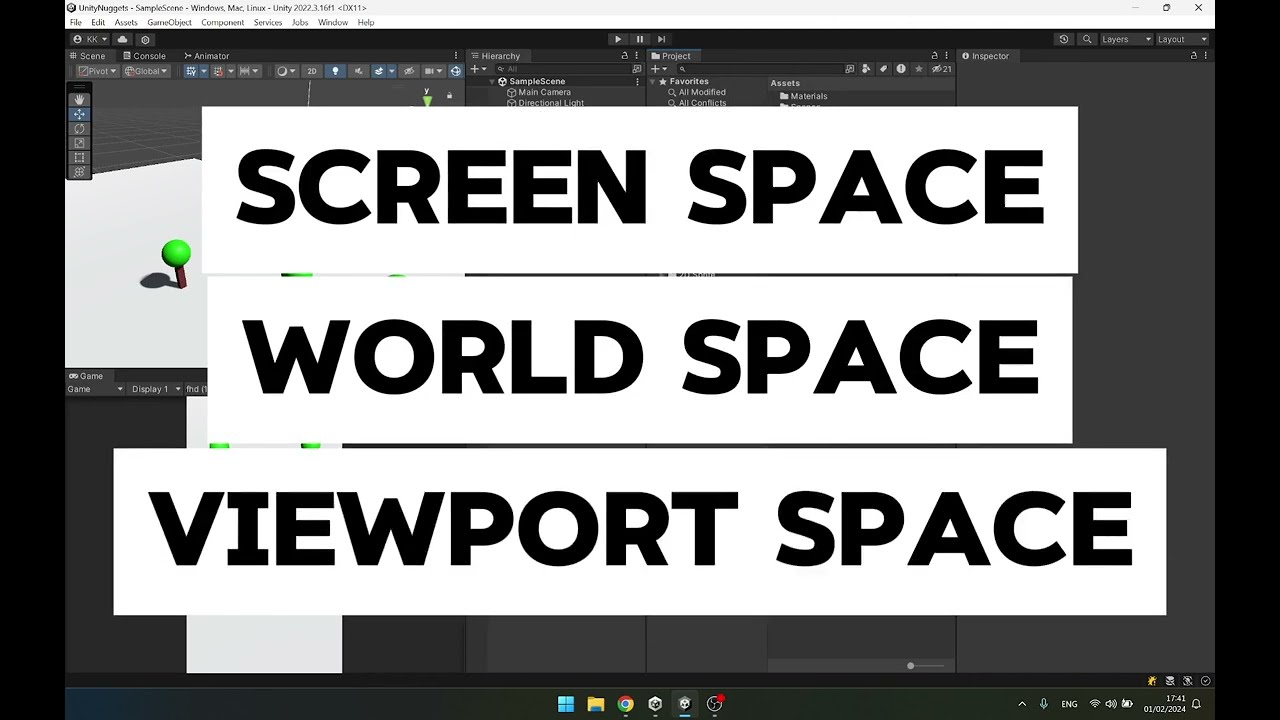 Intro to World, Screen, and Viewport Spaces - #unity #tutorial