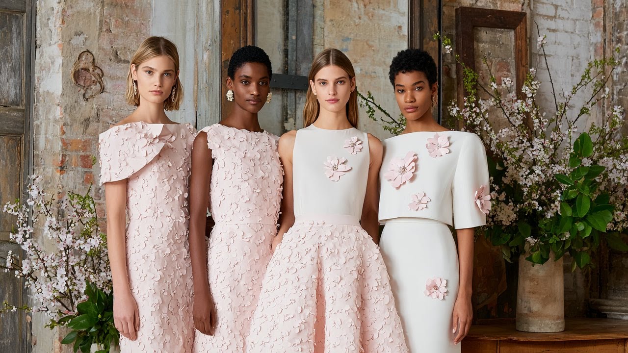 Весна-лето 2026 от Carolina Herrera | Нежно-розовый, слоновая кость и элегантные женственные тона