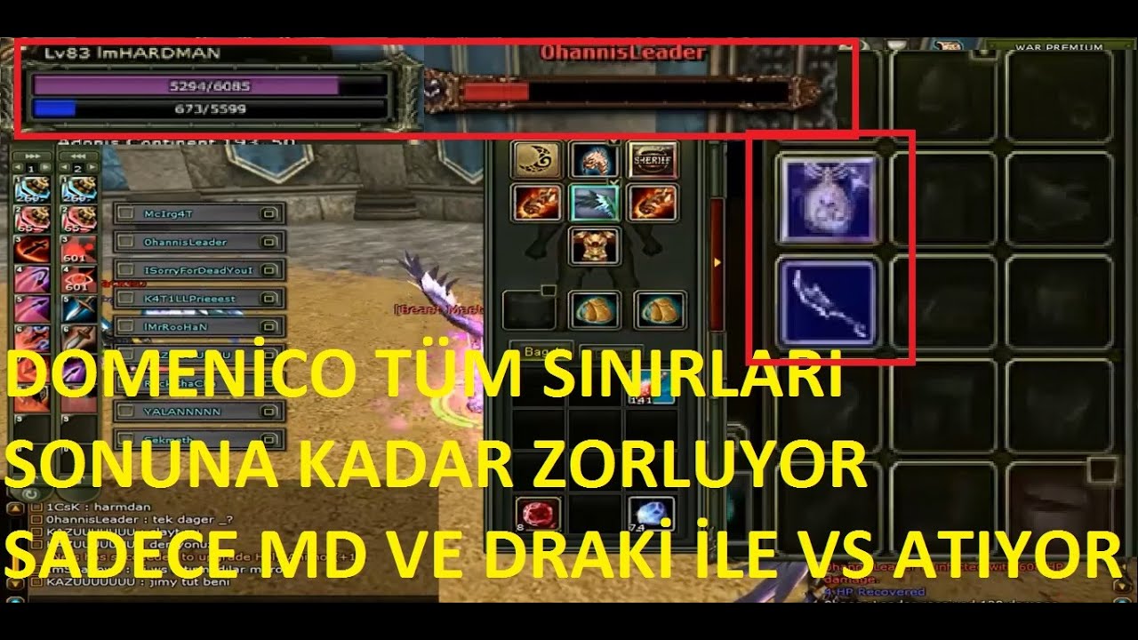 Domenico Sadece +10 Md ve Draki ile Vs Atıyor - Tüm Sınırları Sonuna Kadar Zorluyor  - Knight Online