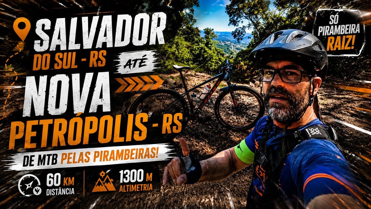 Deslocamento de mtb pelas grotas 