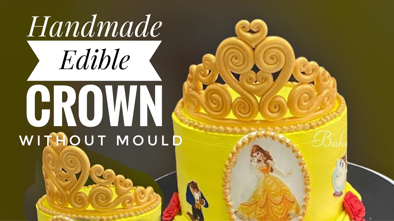 Edible crown Caketopper for girls|| without mould || BakemyCakes